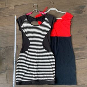 Le Chateau dress black white and red